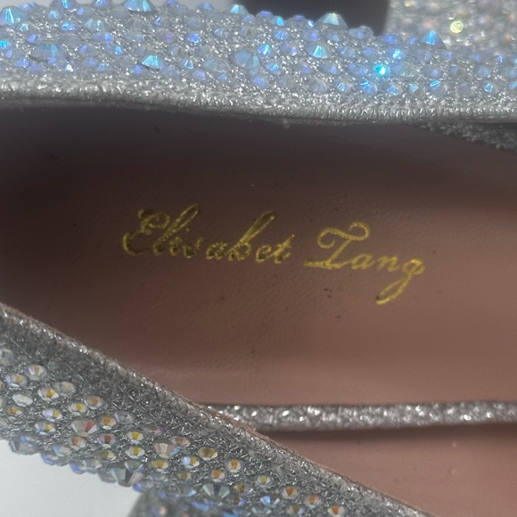 Sparkling Silver Elisabet Tang NEW STUNNING 5” Rhinestone Heels PERFECTION 8.5 M - Picture 10 of 16